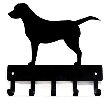 Labrador Retriever Key Holder for Wall - Small 6 inch Wide with 5 Hooks - Made in USA