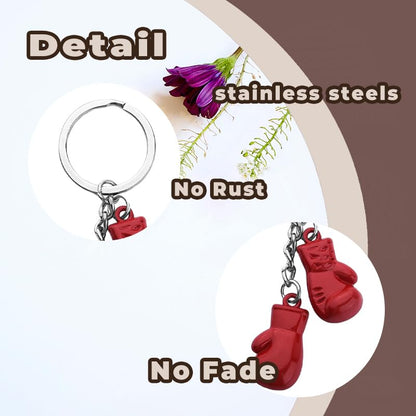 Boxer Glove Keychain for Men Boxing Lovers Boxing Coach Leader Mini Boxing Glove Keychain for Car Keys Keychain