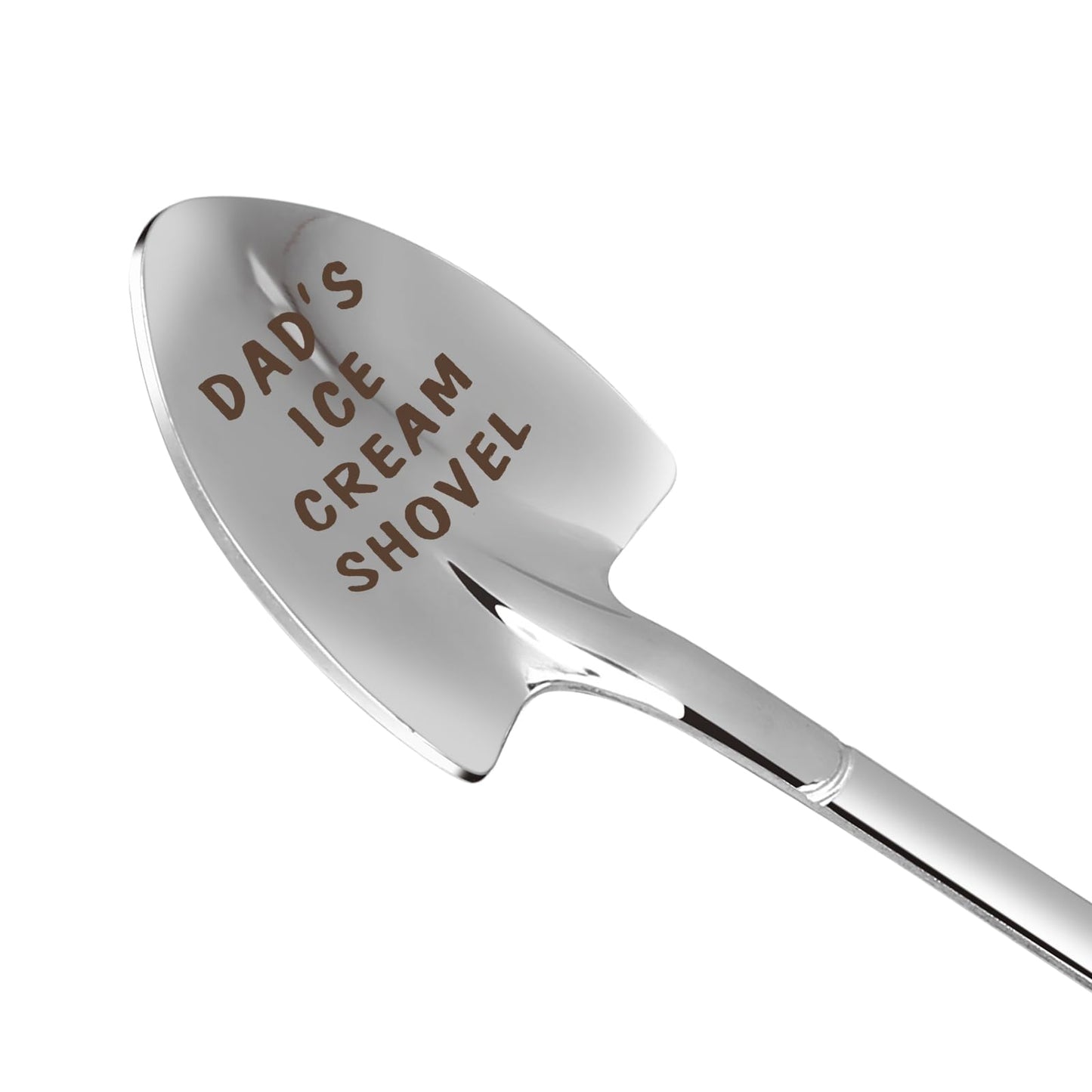 Dad Gifts - Gifts for dad from Daughter. Father Day Gifts for dad Ice Cream Spoon Scoop for Ice Cream Lovers, Father birthday Gifts Funny Engraved Stainless Steel Shovel