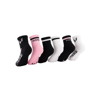 Messi Boys' Lifestyle Ankle Socks, 6-pack, Soft & Stretchy, Comfortable