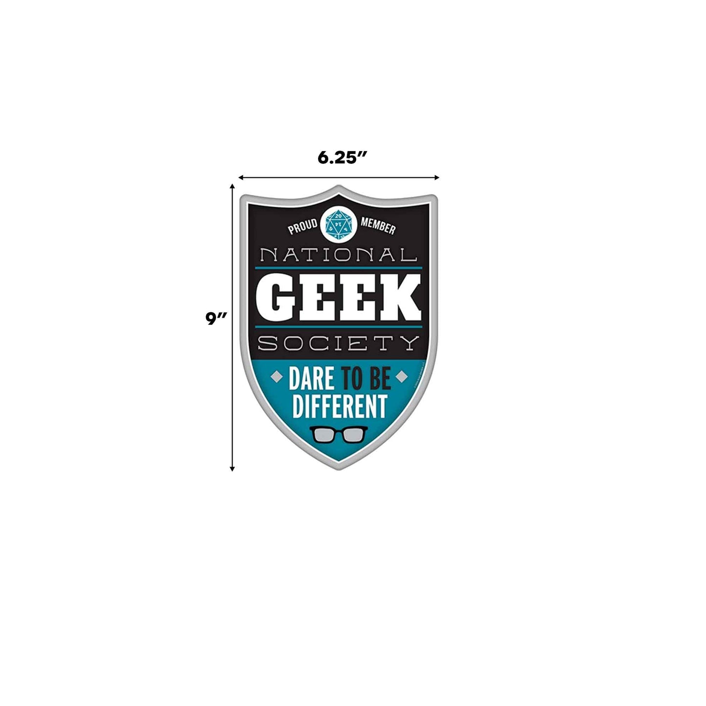 National Geek Society Embossed Metal Sign - Funny Geek Wall Decor - Great Gift Idea