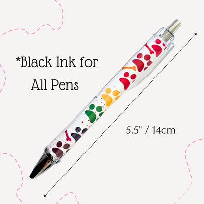 YJ PREMIUMS 8PC Dog Writing Pens Veterinary Ballpoint Ink Pen Set for Dogs Lovers Doggie People Kawaii Puppy Paw Print Vet Med School Supplies Students Stationary Animal for Men Women Themed Gifts