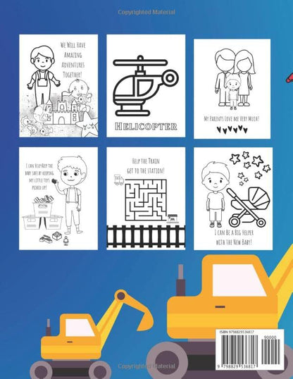 Big Brother Coloring and Activity book: A Present for a NEW Big Brother! A Gift for Big Brother! (New Baby- Pregnancy Announcement- New Sibling, Cousin, Big Sister, Big Brother, Big Cousin)
