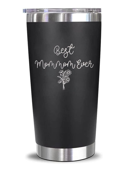 Best Mommom Ever Tumbler - Floral Mommom Mug - Mommom Mug - Gift For Mommom - Mother's Day Gift - Mommom Coffee Mug - Stainless Steel Tumbler 20Oz