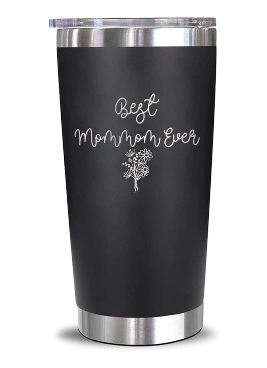 Best Mommom Ever Tumbler - Floral Mommom Mug - Mommom Mug - Gift For Mommom - Mother's Day Gift - Mommom Coffee Mug - Stainless Steel Tumbler 20Oz