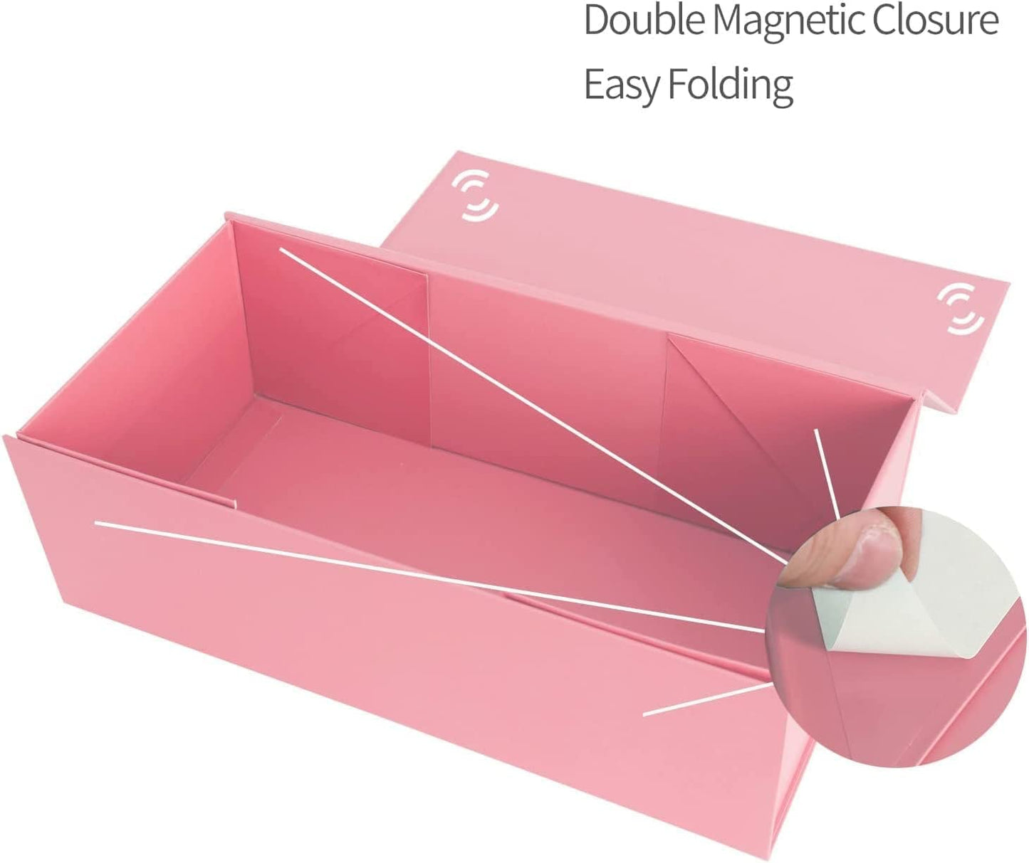 Gift Boxe 10" x 6" x 3" with Magnetic Closure Lid Gift Boxes for Presents,Bridesmaid Gifts Box,Cute Box,Birthday Gift box,Luxury for Gift Packaging, Magnetic Gift Box for Wrapping Gifts (Pink/5PCS)
