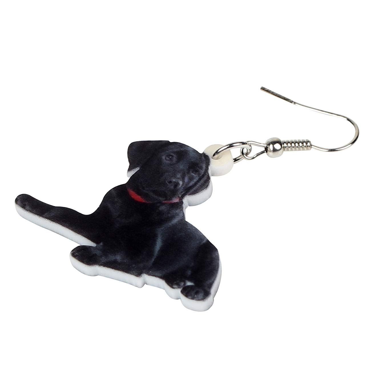 NEWEI Acrylic Sweet Labrador Retriever Dog Dangle Earrings Drop Animal Jewelry For Women Gift Charm Accessories