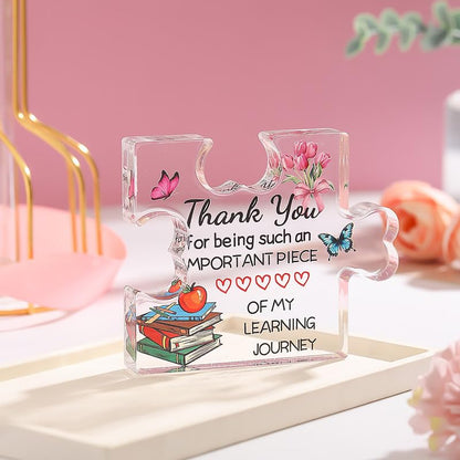 Teacher Appreciation Gifts - Heart-shaped Crystal Paperweight - Gift for Teachers and Mentors - Thank You Keepsake for Learning Journey, 3.94" x 3.72" x 0.6"