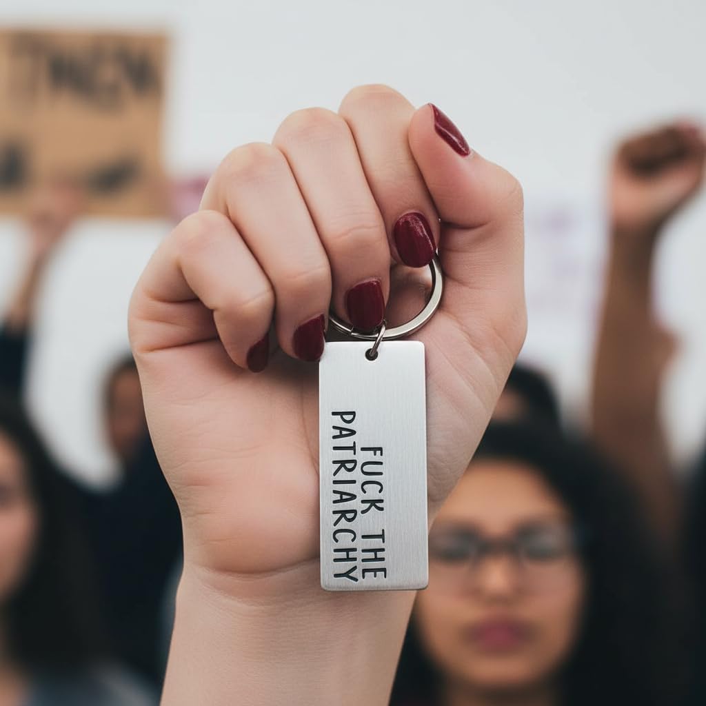 Perledom Girl Keychains for Women's Rights Activist - Feminist Gift for Her Sister, Aunt or Friend - Girl Power Keepsake College Graduation Gift for Her Friends Female Dorm Room Essentials for Girls