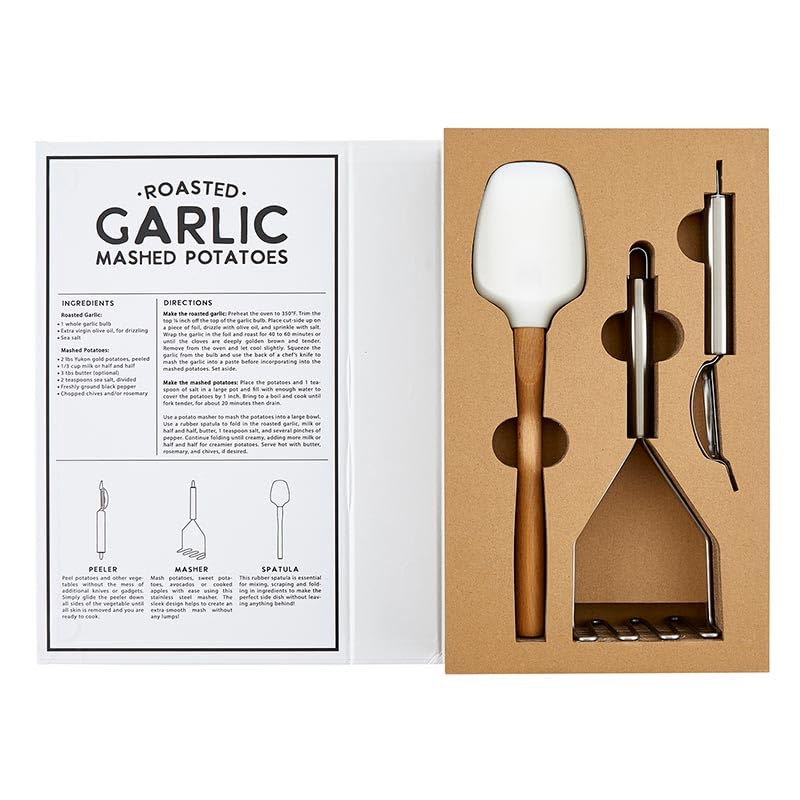 Santa Barbara Design Studio Kitchen Tools Set - Gift Boxed Cooking Essentials Kit, 3-Pieces, Mashed Potato Book Box
