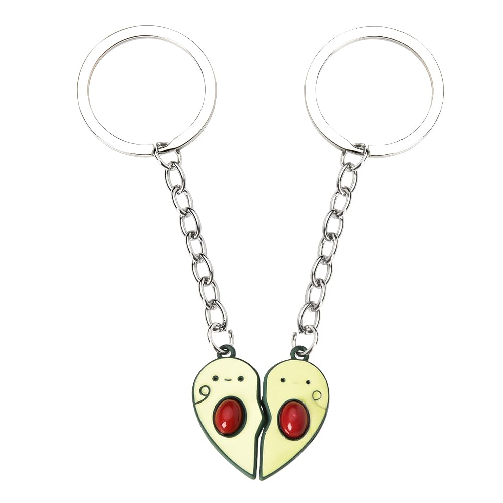 yaozeio Friendship Keychian Gift for Best Friend Bff Couples Avocado Hamburg Keychain for Husband Wife Gifts