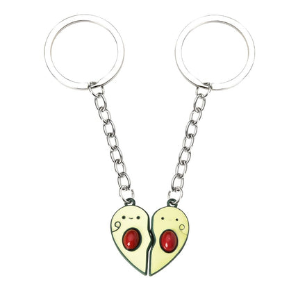 yaozeio Friendship Keychian Gift for Best Friend Bff Couples Avocado Hamburg Keychain for Husband Wife Gifts
