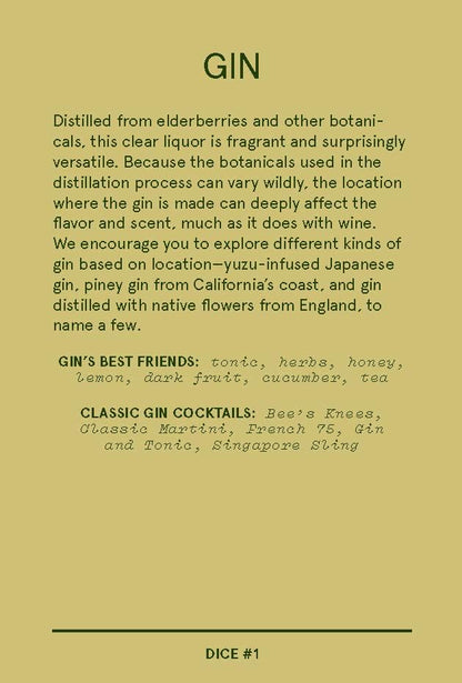 Cocktail Dice | Liquors, Mixers, & More | Roll for Over 200 Delicious Drink Combos!