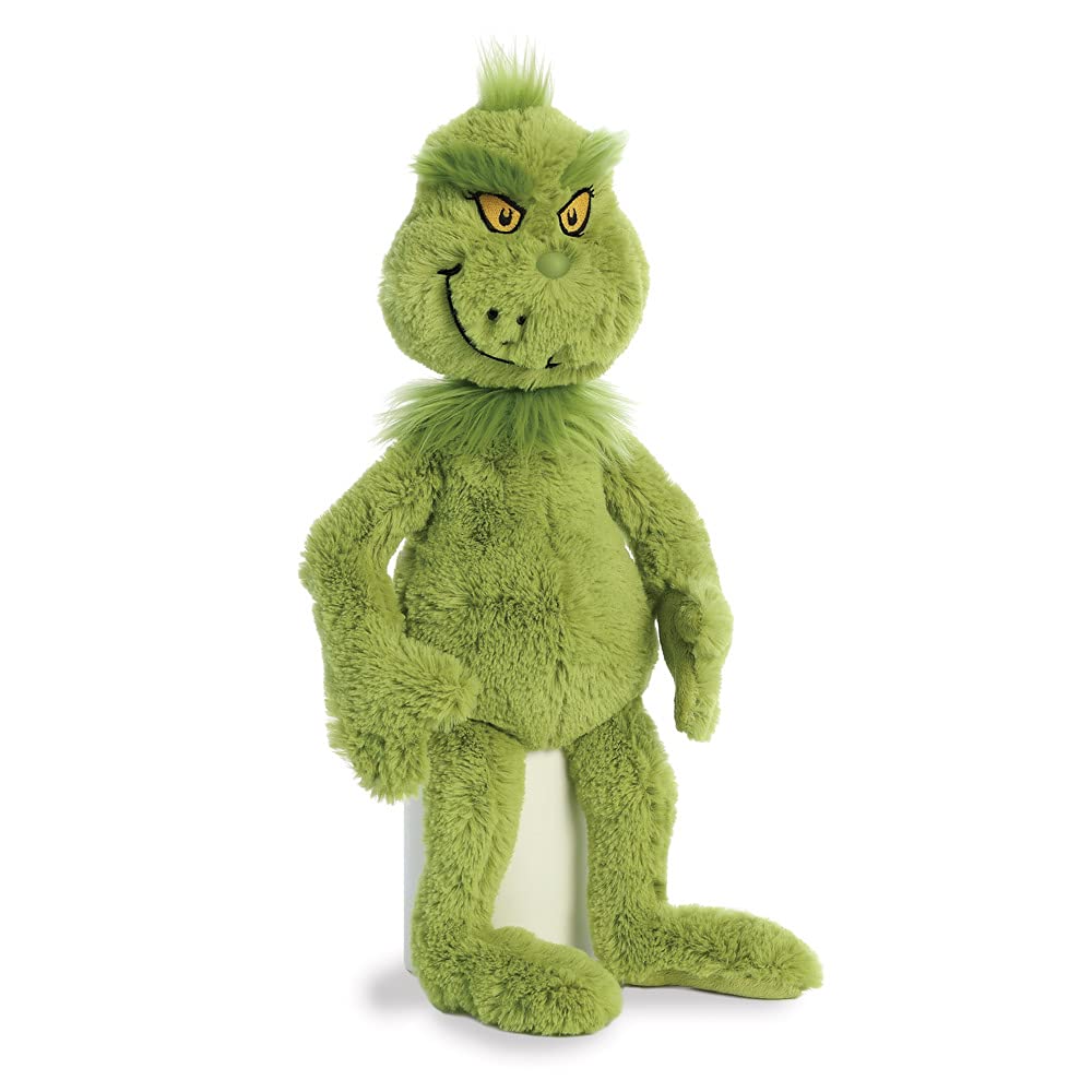 Aurora® Whimsical Dr. Seuss™ Grinch Stuffed Animal - Officially Licensed Plush for Imaginative Play - Perfect for Kids and Adults - Green 16 Inches