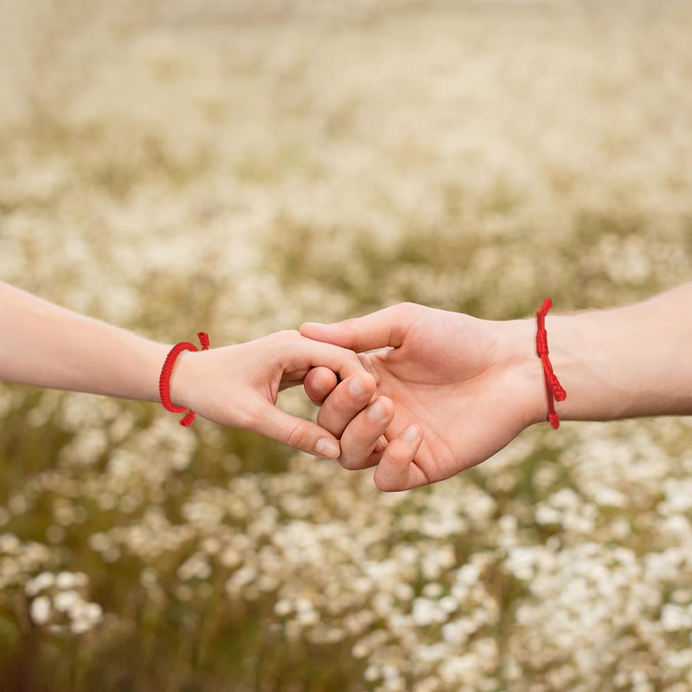2PCS Protection Bracelet Couples Gifts String Tibetan Bracelet String Bracelets for Women Protection Bracelet for Men Friend Couple Bracelet Pulsera Roja De Protection Mujer Thread Bracelets For Friend Family