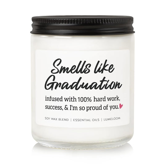 LUMELOOM Graduation Gifts for Her, Him, 9oz Aromatherapy Lavender Scented Soy Wax Candle, 2026 College, Master Degree, PhD, High School, Nurse Graduation Gifts, Funny Grad Candle for Women, Men