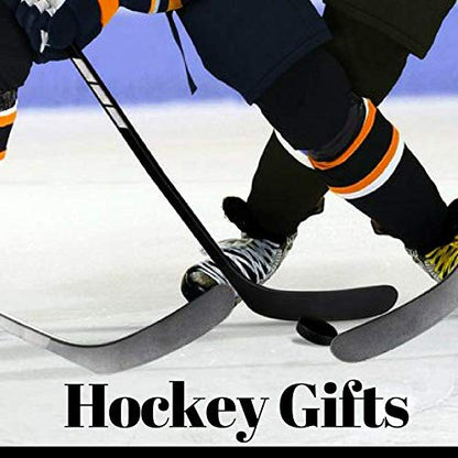 Infinity Collection Hockey Scrunchie, Girls Premium Velvet Hair Accessories, Hockey Gift for Women, Teens and Girls, Black, White