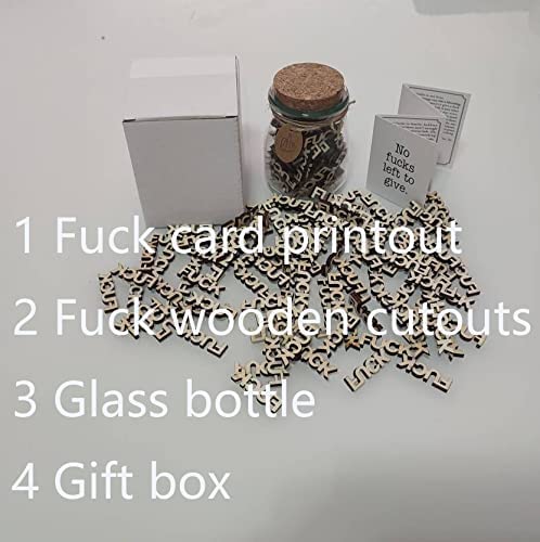 U\C Fuck to Give,Jar of Fuck Gift Jar (8oz),Give a Fuck in a Bottle Gag Gift Birthday,Christmas,Holiday,Funny Gift,Gift to Friend,Anniversaries Gift for Valentines Day Encouragement Gift