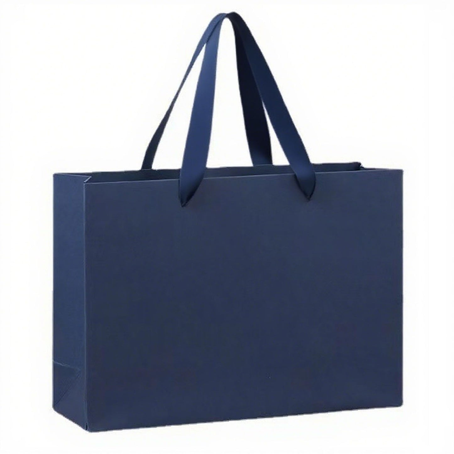 MULIANBOX Navy Blue Gift Bag 6 Pack, 15.9×5.9×12inch Extra Large Gift Wrap Bags with Ribbon Handles, Reusable Heavy Duty Kraft Paper Bags Bulk for Shopping, Wedding, Party, Gift, Retail