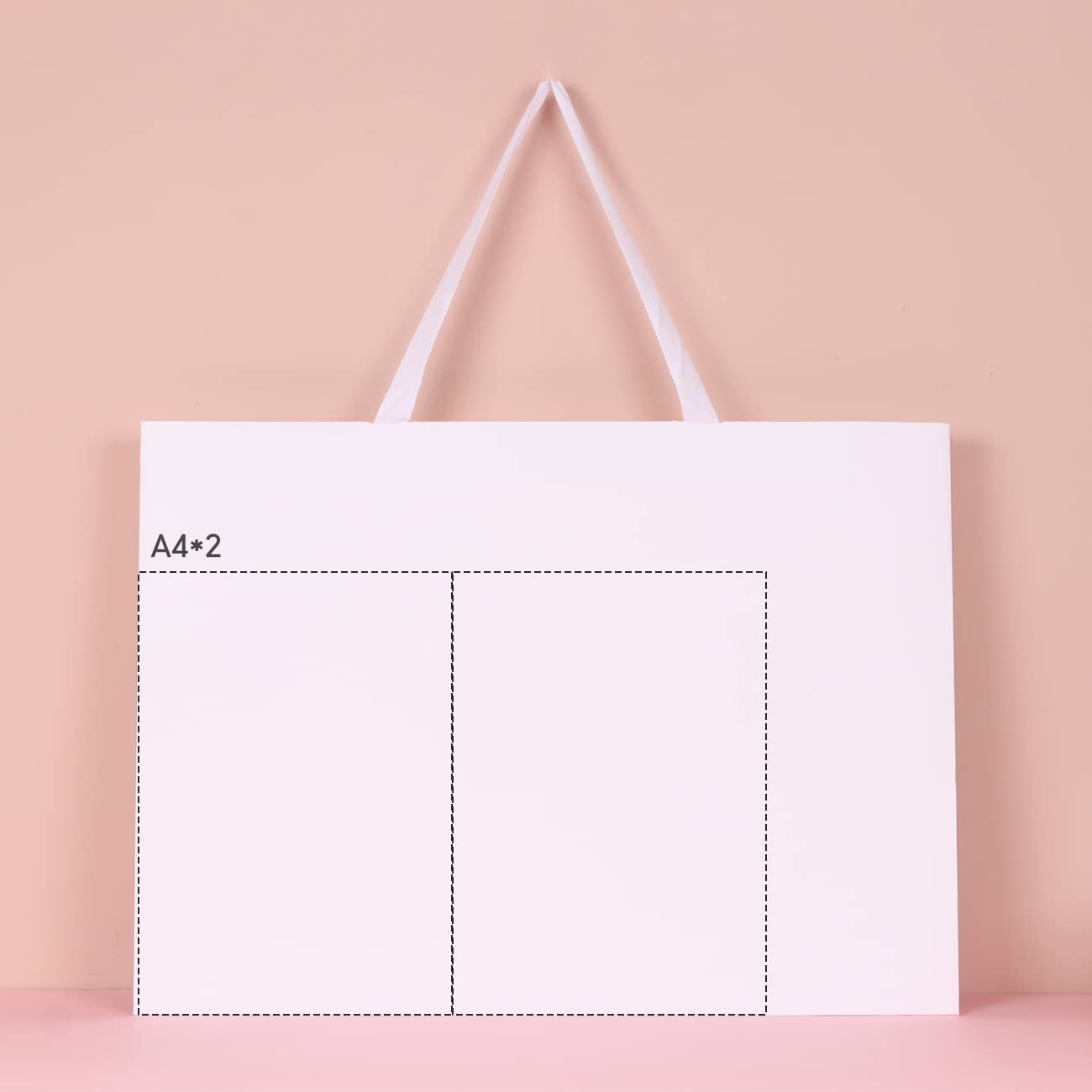 6pcs 21.7x6.1x15.7" (4) Extra Large Size, White Paper Bags, Giant Jumbo Huge XL Thick Sturdy Durable Gift bags