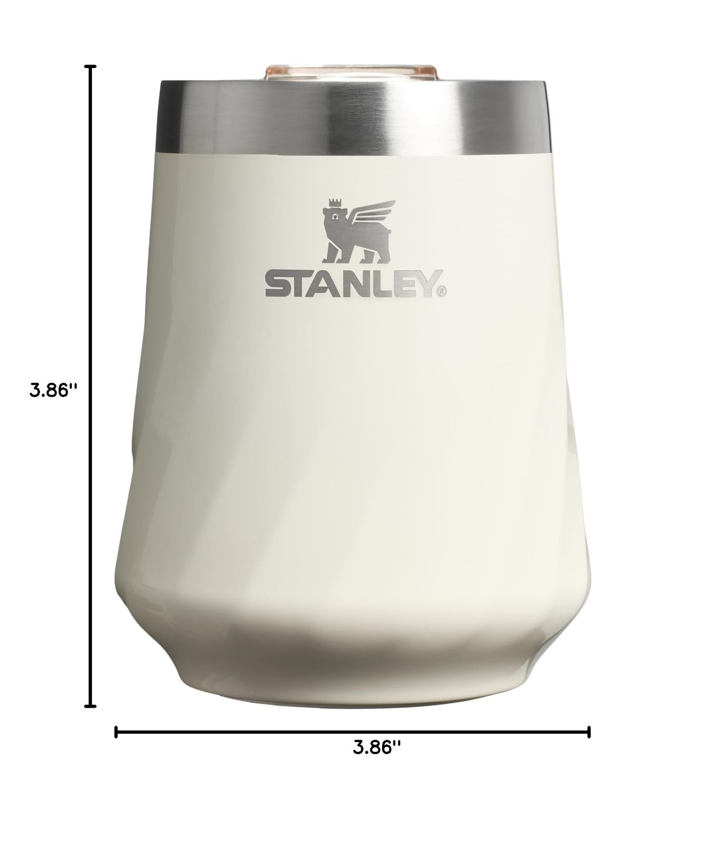 STANLEY Reserve Wine Tumbler | 11 oz Stainless Steel Travel Mug For Wine, Cocktails, Soda | Keeps Drinks Cold for Hours | BPA-Free | Cream Gloss