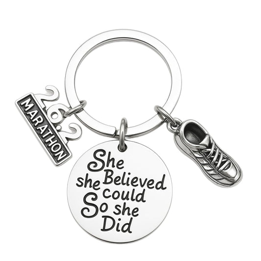 Sportybella Runner Keychain, Runner Jewelry, Keychain Accessories, Running Jewelry for Women, Teens and Girls