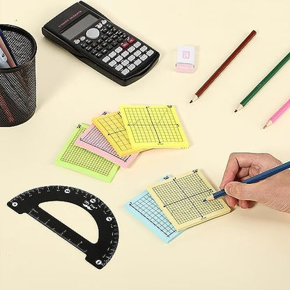 Mr. Pen- Graph Sticky Notes, 3x3 Inch, 6 Pads, 50 Sheets/Pad, 300 Sheets, 6 Grid Designs, Bright Colors, Square Graph Paper Notes, Grid Sticky Note Pads for Math, Study, Journals, Planners