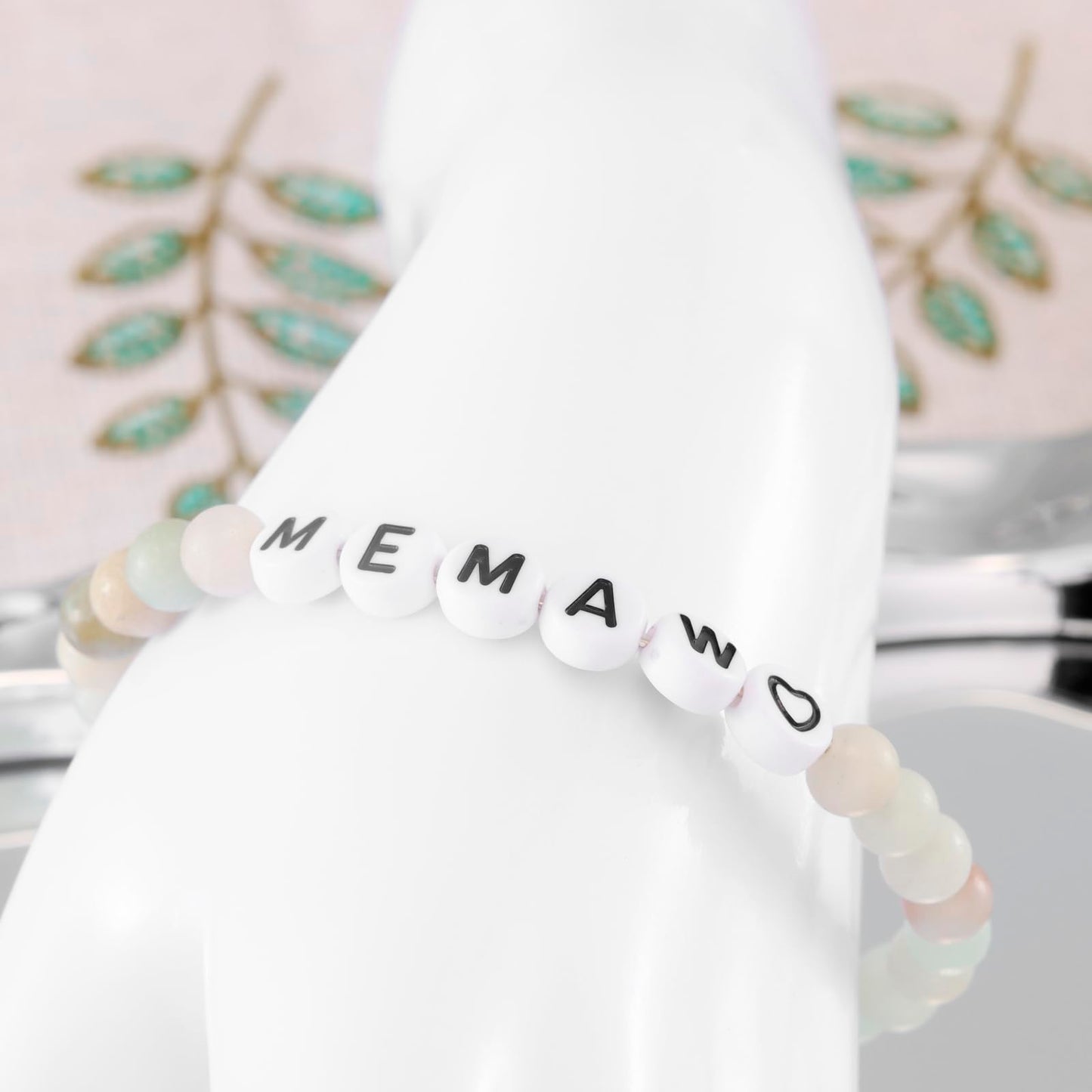 Memaw Gifts from Grandkids Grandchildren for Birthday Beaded Jewelry Best Memaw Bracelet
