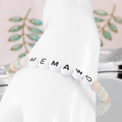Memaw Gifts from Grandkids Grandchildren for Birthday Beaded Jewelry Best Memaw Bracelet