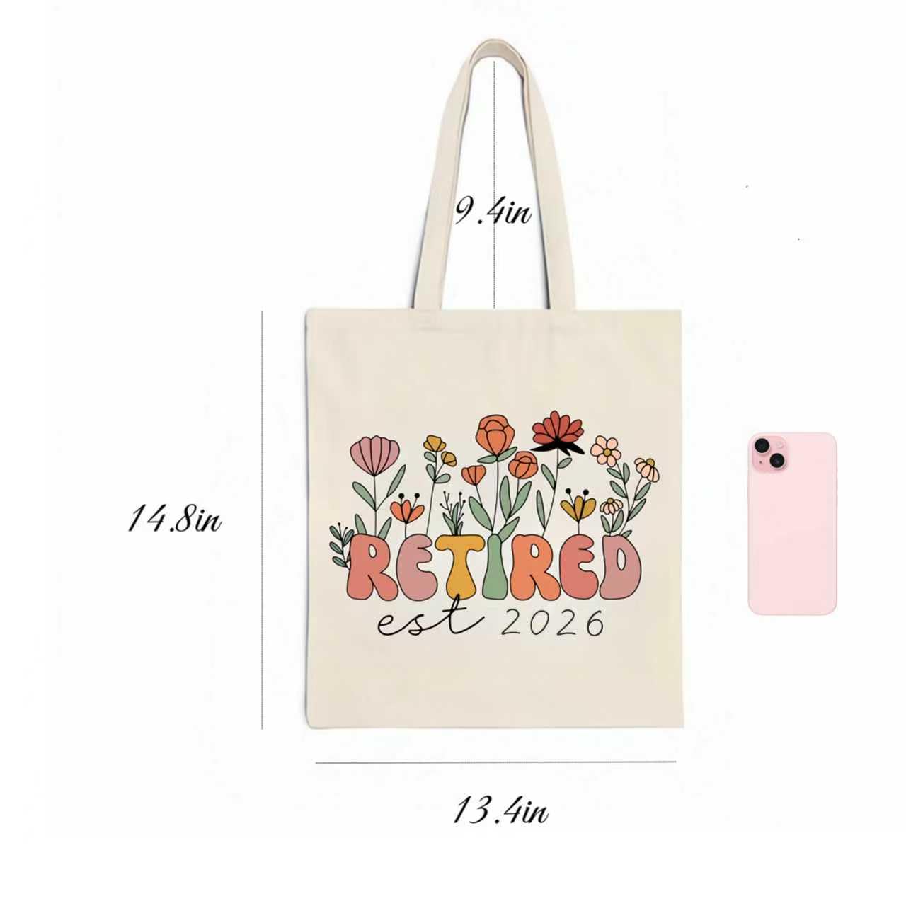 Retirement Gift for Woman 2026, Cool Retirement Gifts for Women, Canvas Tote Bag Best Gifts