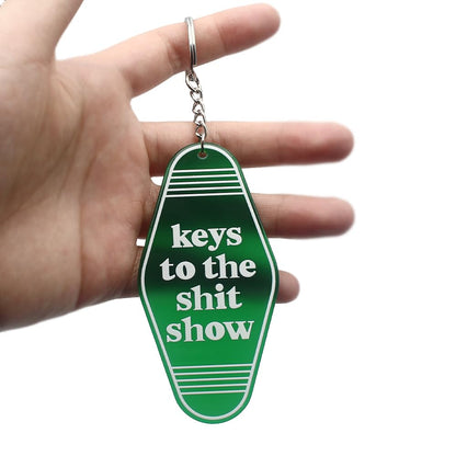 Msdove Keys to the Shit Show Keychain Funny Keychain Novelty Gag Gifts Hilarious Gift Idea White Elephant Gift for Mens Women Friends Birthday