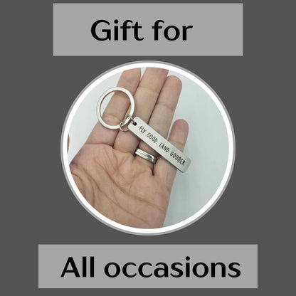 Pilot Keychain, Airplane Keychain, Fly Good Land Gooder, Gift for Pilot Stocking Stuffers, Pilots Gifts Aviation Men, Flight Attendant Essentials Women, Future Pilots Gifts for Men Wings