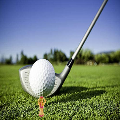 KOFULL Colored Golf Tees, 3 inch Golf Practice Novelty Tees, White Elephant Stocking Stuffer Gifts for Golfer Fun Gift, 6 Pcs