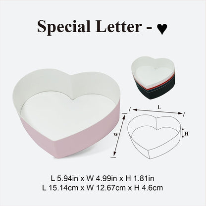 Geoto 17.3"x6"x2" Pink/Red/White Creative Mother's Day Gift Packaging Idea Fillable MOM Letter Shaped Gift Boxes(Pink with Window)
