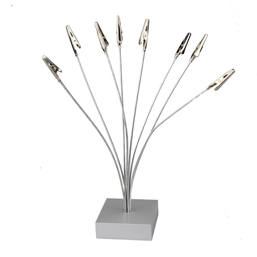 1 Piece Desktop Photo Holder, with 8 Metal ClipsPicture HolderCard Holder Holder for Sticky NotesPost-it NotesPhotosChristmasWeddingCard Displays