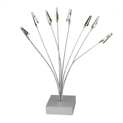 1 Piece Desktop Photo Holder, with 8 Metal ClipsPicture HolderCard Holder Holder for Sticky NotesPost-it NotesPhotosChristmasWeddingCard Displays