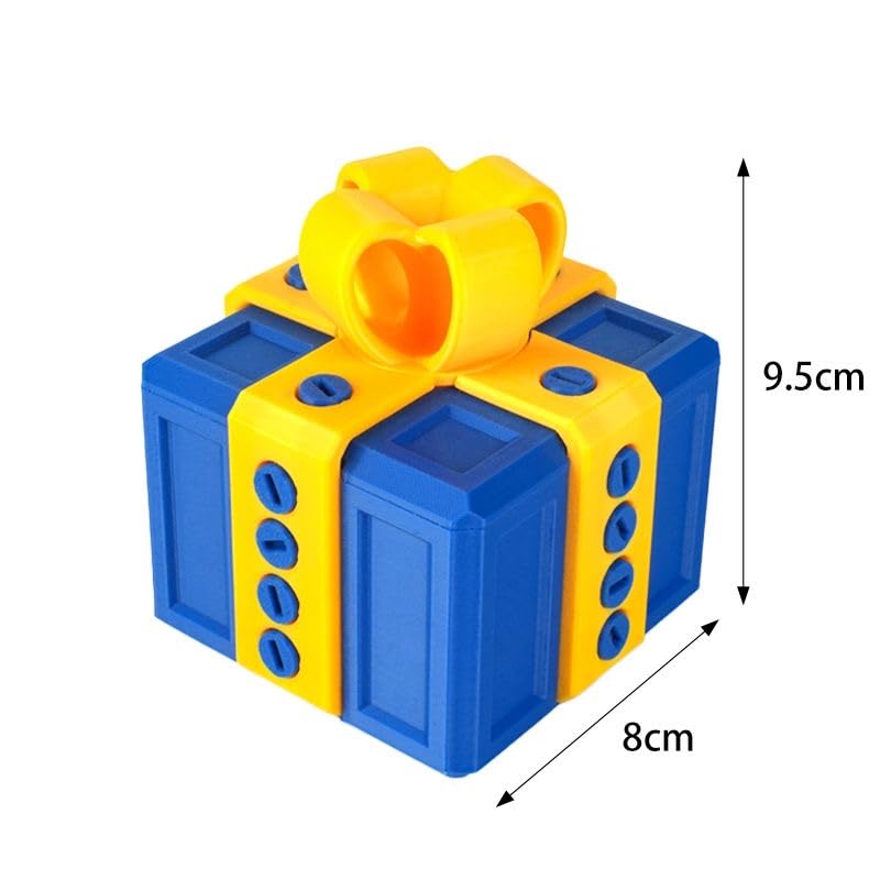 QAONIE Annoying Box Kids Christmas Gift, Funny Gift Box for Money and Card Holder, Really Prank Present. (Pink+Purple)