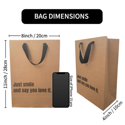Ali & Boo Funny Gift Bags, 6 Piece Set, Medium Gift Bags with Tissue, Funny Birthday Gift Bag, Birthday Gift Wrapping, Gag Gifts