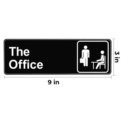 The Office Sign, 9 × 3 Inch Main Official Self Adhesive Office Sign for Door or Wall, Easy Installation, Premium Acrylic Design for Your Home Office/Business, Best Gift for Fans of The Office