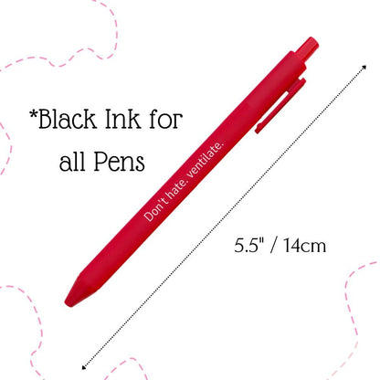 10PC Respiratory Therapist Pens Funny Motivational Quotes Medical Writing Supplies Lung Care Accessories Healthcare Humor Gifts Set For Medical Department RT Pulmonary Specialist Pulmonologist CRT
