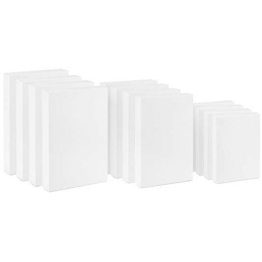Hallmark White Gift Boxes, Assorted Sizes (12 Boxes with Lids: 4 Small 11", 4 Medium 14", 4 Large 16") for Valentine's Day, Birthdays, Mother's Day, Baby Showers and More