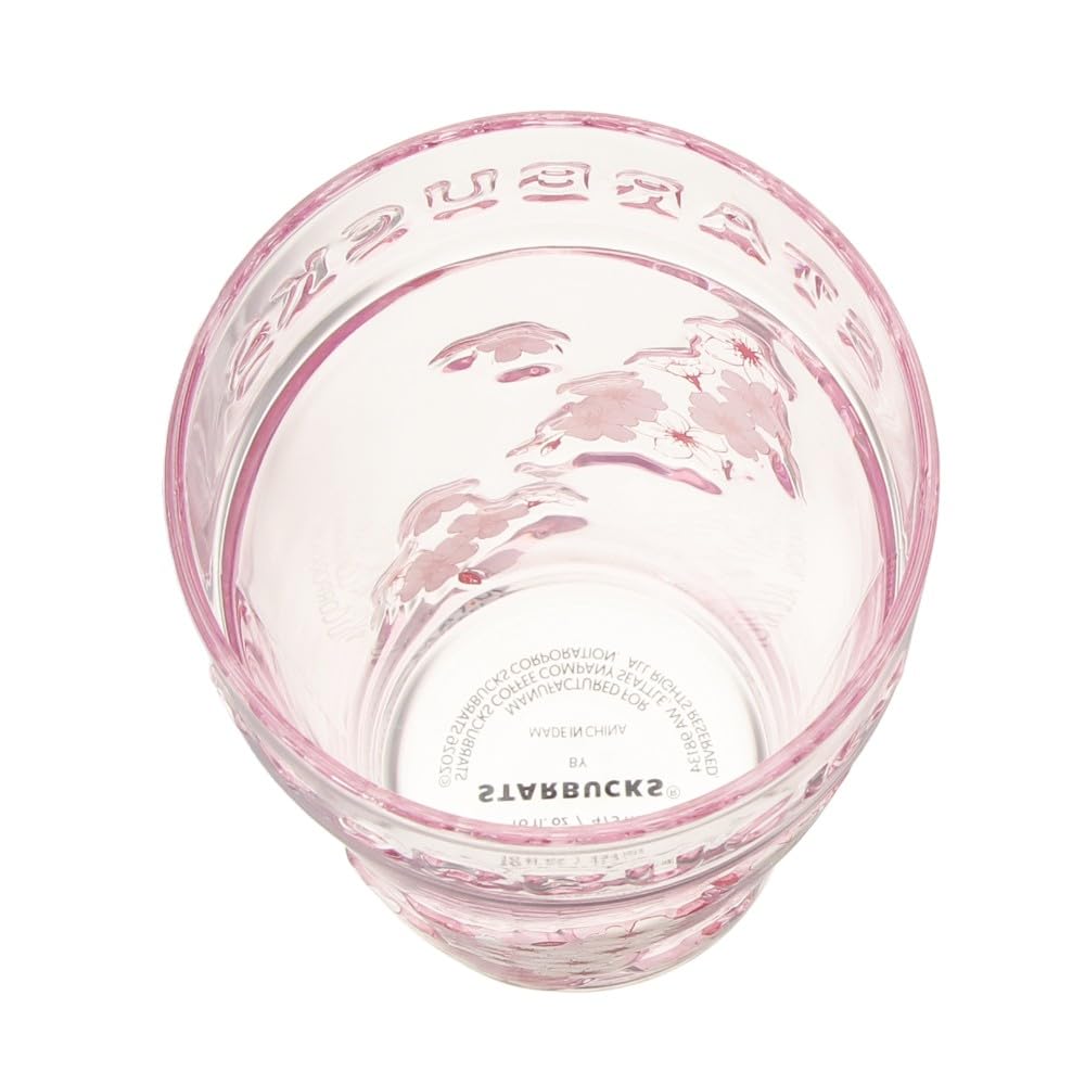 Starbucks SAKURA 2026 Glass Tumbler, Pink, 473ml, with Straw