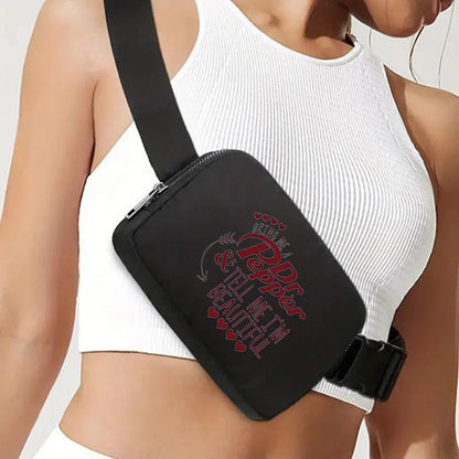 Dr Pepper Mini Crossbody Sling Bag Chest Bag Fanny Pack Running for Men Women Workout Travelling,Minimalist Chest Shoulder Pack,Lightweight Casual Waist Fanny Pack for Travel, Daily Use