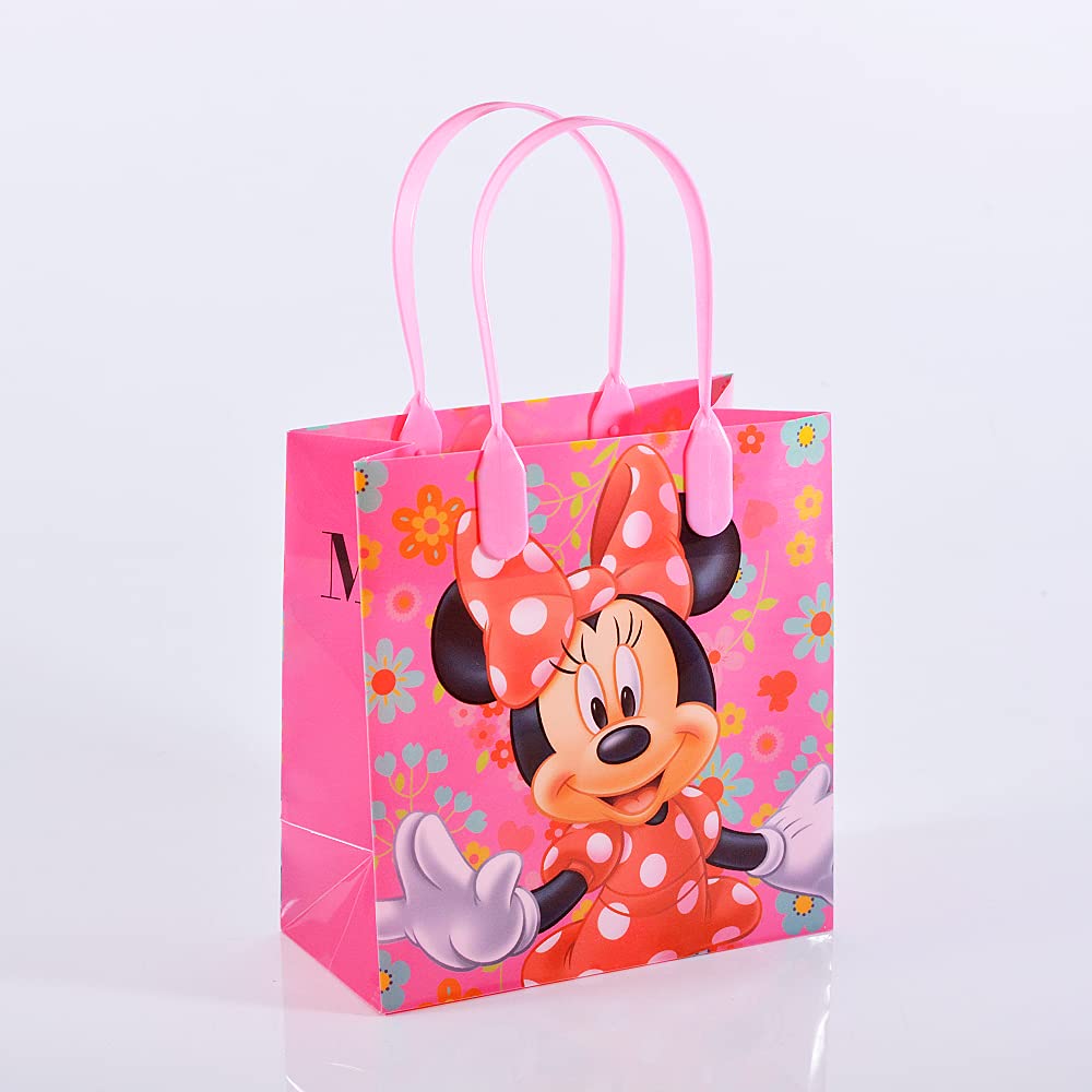 12pc Disney Minnie Mouse Party Loot Bags Birthday Goody Fun Gift Bag Great for Birthday Party