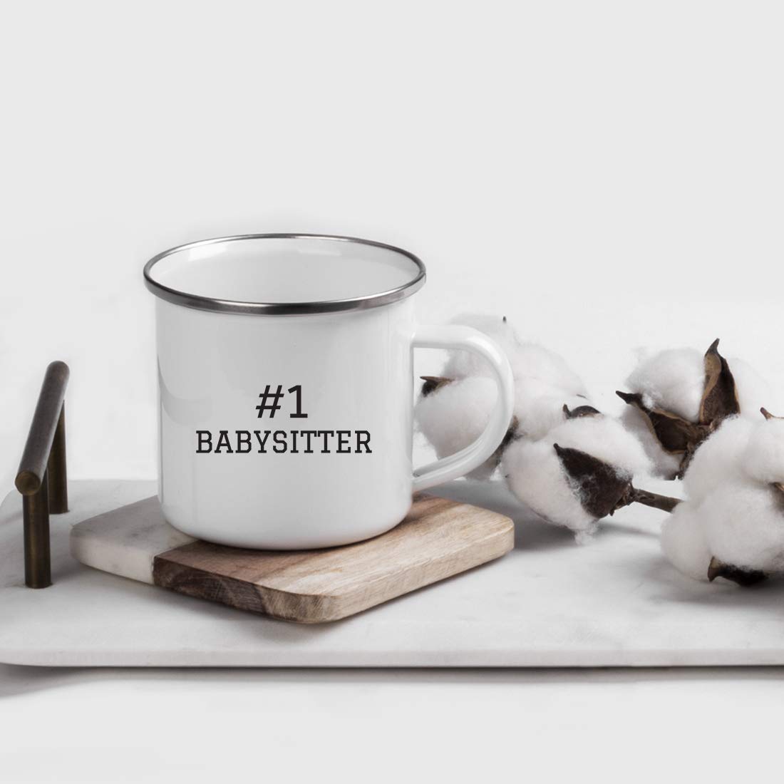 Andaz Press Stainless Steel Campfire Coffee Mug Thank You Gift, 1 Babysitter, 1-Pack, Birthday Gift Ideas Coworker Him Her, Includes Gift Box