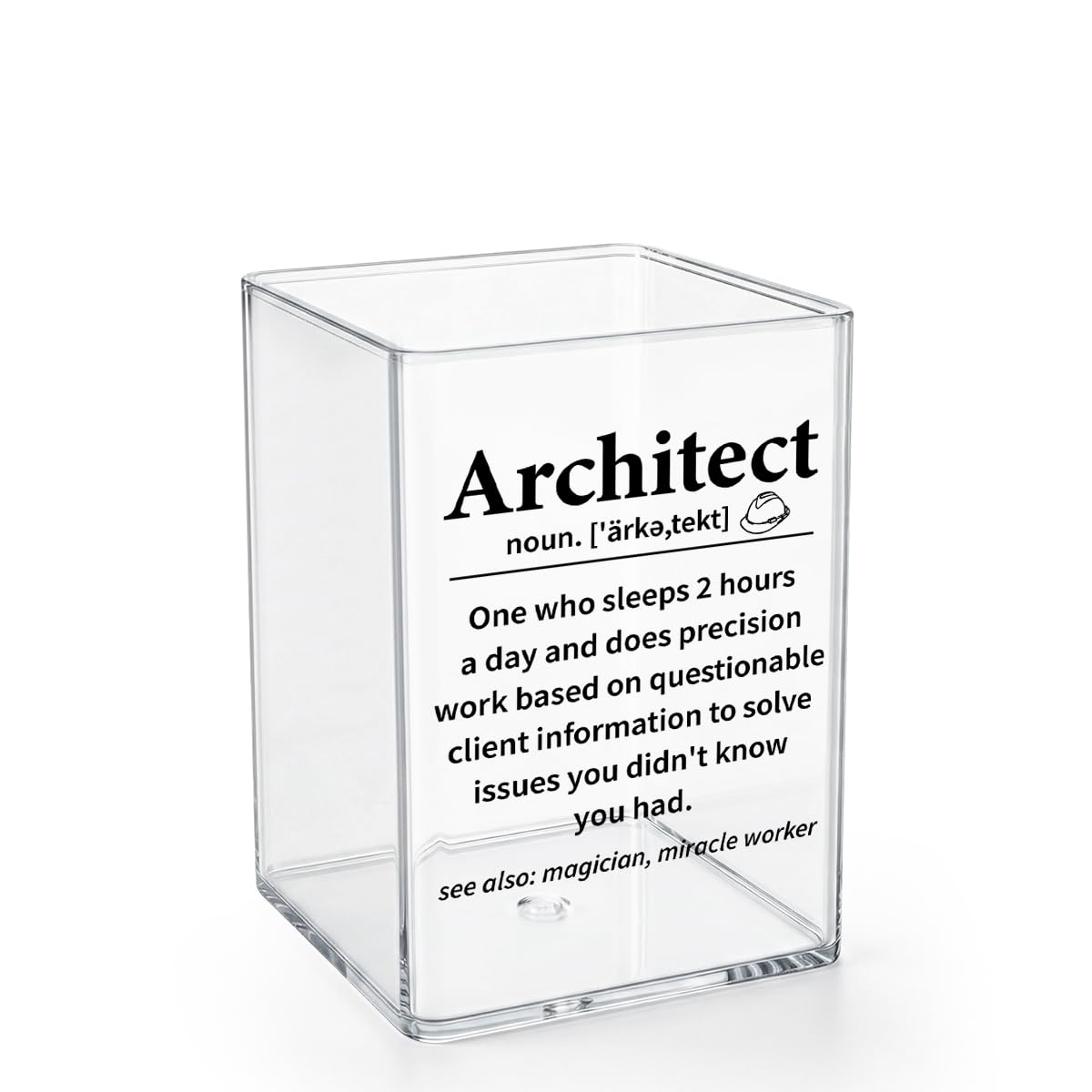 Gifts for Architects, Funny Architecture Architectural Engineering Gifts for Women Men, Architect Student Definition Clear Desk Decorative Sign Office Home Acrylic Decor Acrylic 2.5 x 4 inch