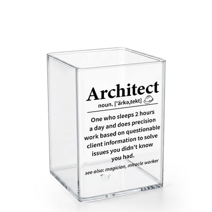 Gifts for Architects, Funny Architecture Architectural Engineering Gifts for Women Men, Architect Student Definition Clear Desk Decorative Sign Office Home Acrylic Decor Acrylic 2.5 x 4 inch