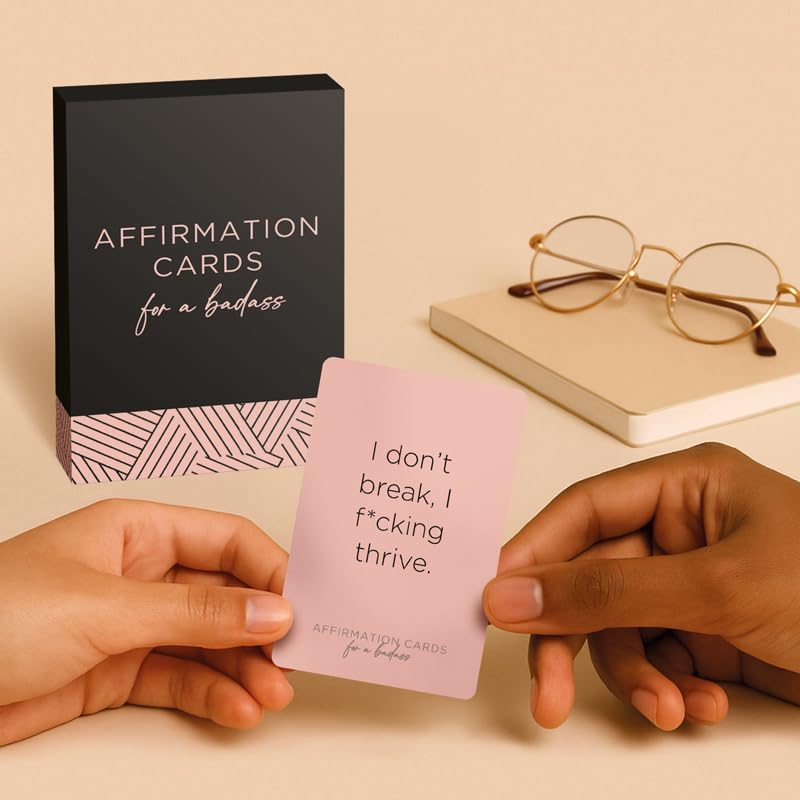 52 Badass Affirmation Cards for Women - Inspirational Gift for Her, Birthday Gifts for Women, Best Friend, Bestie, Self Care - Positive Presents for Confidence, Motivation & Daily Encouragement