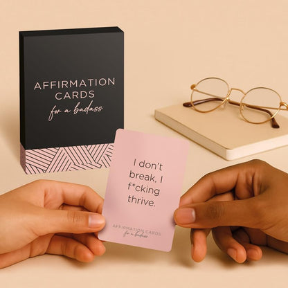 52 Badass Affirmation Cards for Women - Inspirational Gift for Her, Birthday Gifts for Women, Best Friend, Bestie, Self Care - Positive Presents for Confidence, Motivation & Daily Encouragement