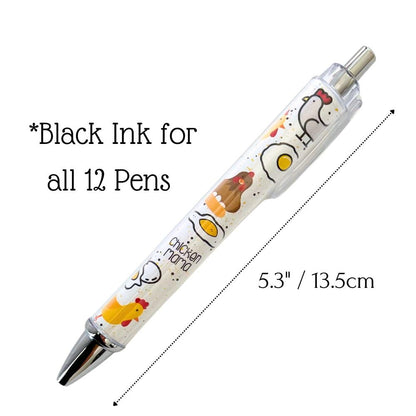 10PC Chicken Writing Pens Rooster Hay Chickens Lovers Ballpoint Lady Pen Office Supplies Pencils Bird Turkey Duck Roosters for Women Men Fun Themed Gag Gifts Gift Accessories Desk Decor Novelty